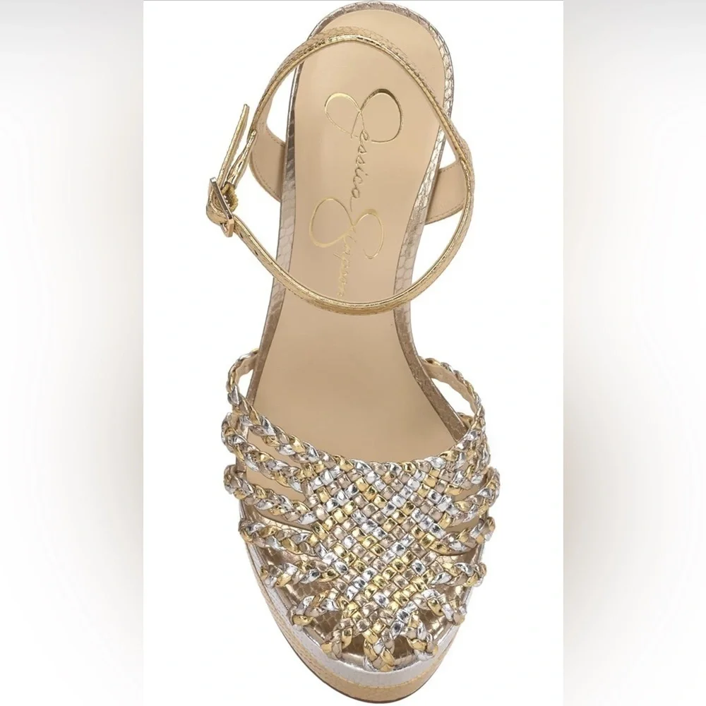 NEW Jessica Simpson Inaia Platform Sandals, Gold, Black & Orange Available, 9.5